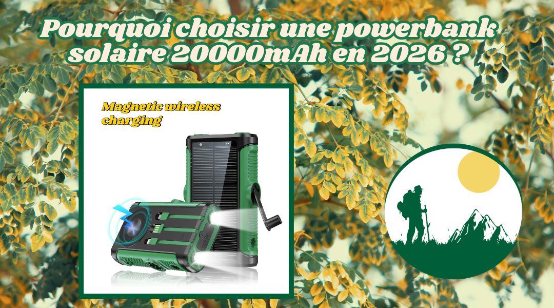 Pourquoi choisir une powerbank solaire 20000mAh en 2026