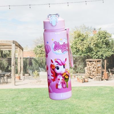 Gourde enfant poney rose