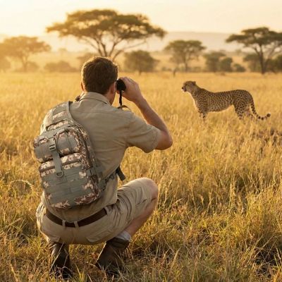 Homme sacoche tactique bandoulière savane épie guépard