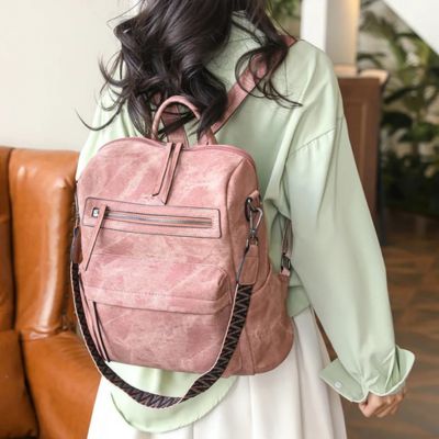 Sac à dos pour femme en cuir sobre