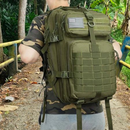 Sac randonnee imperméable grande capacité vert