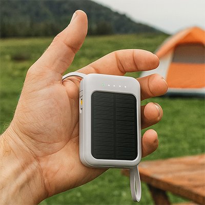 Batterie lithium solaire taille main